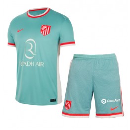 Atletico Madrid Uit tenue Kids 2024-25 Korte Mouw (+ Korte broeken)